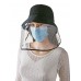韓版防飛沫漁夫帽女帶面罩防塵防曬遮臉戶外隔離防護沙灘帽潮